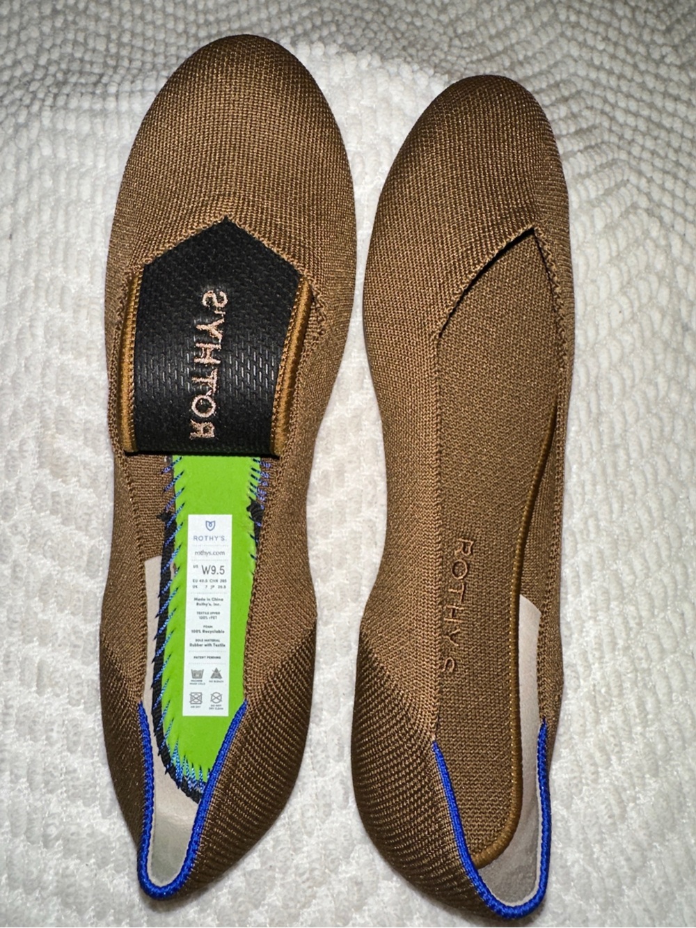Rothy's The Flat, Knit Flats, NEW, no box- size 9.5
